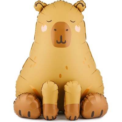 PartyDeco Samostojaci fóliový balón Capybara 63 x 80 cm
