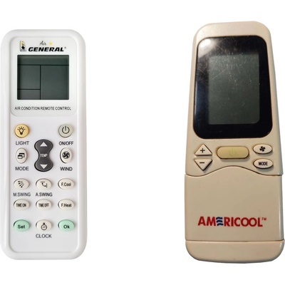 AMERICOOL AMO012CR5R0W0P, 012HG+05X - съвместимо дистанционно управление на марката General (AMO012CR5R0W0P, 012HG+05X)