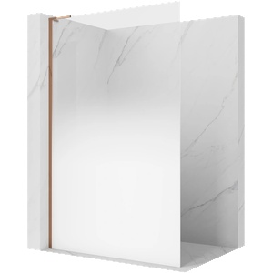 Mexen Kioto L преграда за душ Walk-in 100 x 200 см, бяла омбре 8 мм, розово злато (800-100-103-60-86)