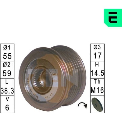 Voľnobeżka alternátora ERA ZN5593