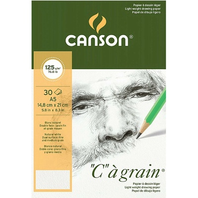 Canson Skicár C a grain 125 g/m² A430 listov špirálová väzba