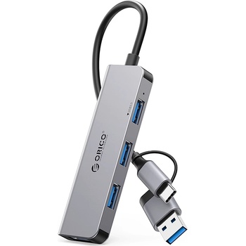 ORICO 4-ри портов USB-A хъб с 3 х USB-A 2.0 и 1 х USB-A 3.0 порта - Orico YSA5-U3 USB-А 3.0 Hub 4 Port (тъмносив) (YSA5-U3)