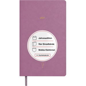 Leuchtturm1917 Quarterly Daily Calendar 2027 Dotted - Pocket (A6) - Set of 4 (1 calendar per quarter) - Calendar Overview 2027 - 12-Month Planning - 400373 (400373)