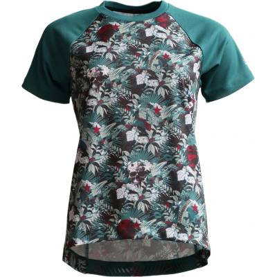 Zimtstern Дамска фланелка с къс ръкав за колоездене Zimtstern Women's Braapz Shirt Print S/S Cycling jersey - Pacific (156-2290-0113)