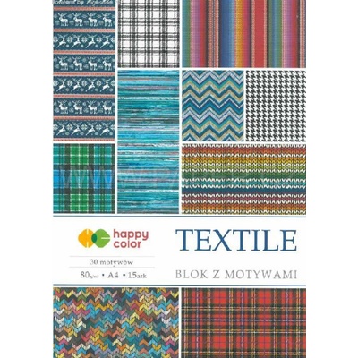 Paper Design Papíry s motivem A4 15 listů 80g TEXTIL 30 motivů