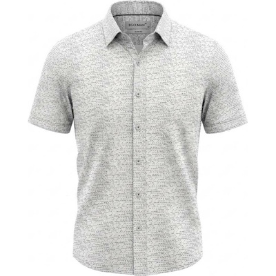 Ego man pánská košile krátký rukáv slim fit S0331-001 bílá