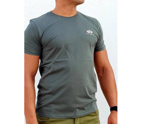 Alpha Industries Basic T Small logo Vintage green