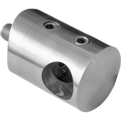 Feldmann Nerezový držiak prútovej výplne zábradlia - prútov pr.10 mm 50404-240AR koncový pravý, na rúrku pr.33,7 mm, brus