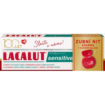 Lacalut Aktiv + dentálna niť 75 ml