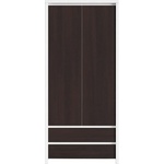 Black Red White Двукрилен гардероб kaspian szf2d2s бял / венге