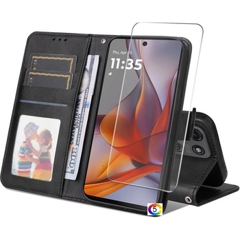 Motorola Moto G75 5G Magnetic / Card Wallet Калъф и Протектор