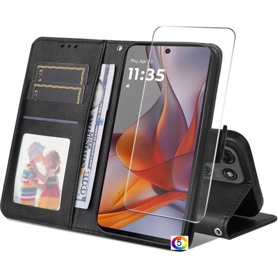 Motorola Moto G75 5G Magnetic / Card Wallet Калъф и Протектор