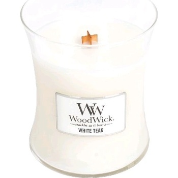 Image 1 of WoodWick White Teak ароматна свещ с дървен фитил 275 гр