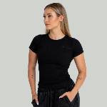 GymBeam STRIX Дамска тениска Ribbed Black XS
