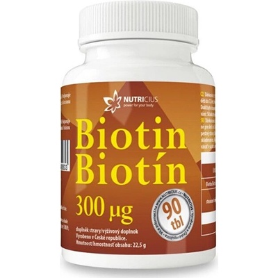 Nutricius Biotín 300 mcg 90 tabliet