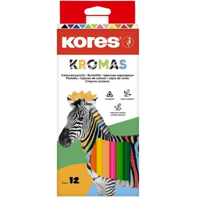 Kores Kromas trojhranné pastelky 3 mm 12 farieb 93391