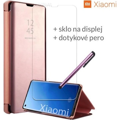 Púzdro Otváracie Luxria Clear View Xiaomi -Xiaomi: 12 Pro ružové