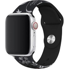 AW Stříbrné květiny - řemínek na Apple Watch Šířka uchycení řemínku: 44/45/46/49mm, Délka řemínku: Dámský - S/M (13 - 19cm) IR-AWCBK03