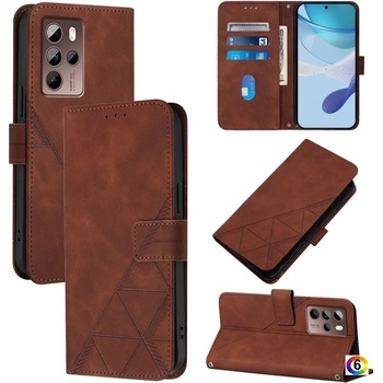 HTC U24 Pro Crossbody 3D Embossed Wallet Кожен Калъф и Протектор