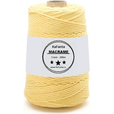 Macrame příze KaFanta PREMIUM 3mm/200m - banana