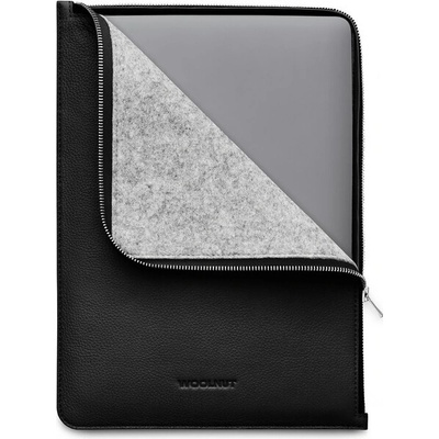 Woolnut kožené Folio púzdro pre 13"/14" MacBook čierne WN-MBP14-F-1437-BK