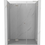 Mexen Lunar-F L сгъваеми душ врати, леви 130 см, прозрачни, матиран никел - 836SL-130-050-97-00-L (836SL-130-050-97-00-L)