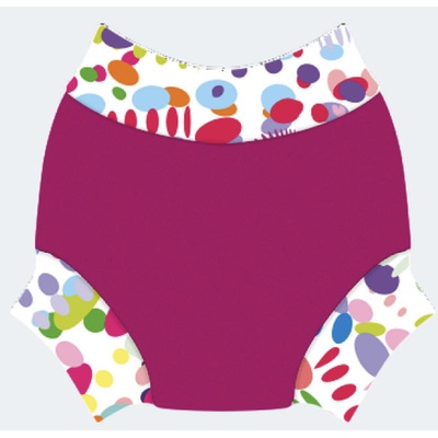 Swim nappy neoprénové plavky Ružové s kvetmi