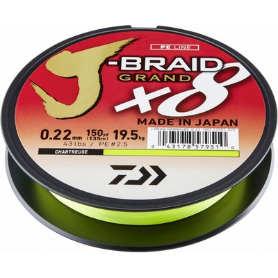 Daiwa Šňůra J Braid Grand X8E Zelená 270m 24mm
