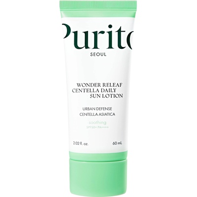 PURITO Wonder Releaf Centella Слънцезащитен крем за лице, SPF50+, 60 ml