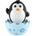 Teddies Roly Poly пингвин пластмаса 8см със звук (00861988)