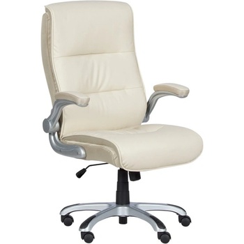 Bittel Президентски стол Carmen 6106, до 120кг, еко кожа, полипропиленова база, люлеещ механизъм, Tilt tension механизъм, коригиране височина, газов амортисьор, крем (bt-3520054)