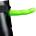 Ouch! Glow in the Dark Curved Hollow Strap-on 8" 20cm