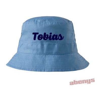 Detský klobúčik s menom svetlo modrá