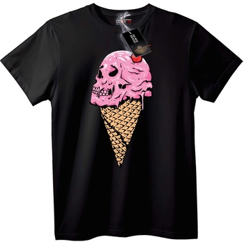 NOONEBRAND Тениска с череп сладолед - 2XL, Black