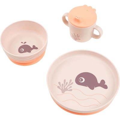 Done by deer Детски съдове Foodie Wally розови 3 части (1593001)