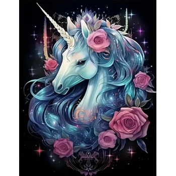 Norimpex - Puzzle Diamant painting: Elegant unicorn 30x40cm - 1 - 39 piese