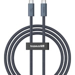 Baseus Здрав USB4 кабел с въжена оплетка за устройства с USB-C порт (100 см) - Baseus Flash USB4 USB-C to USB-C Fast Charging Cable 240W (черен) (CB000068)