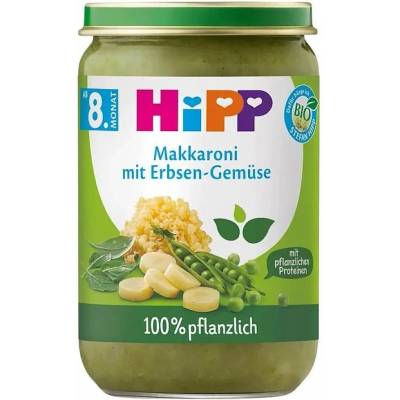 Hipp Био пюре Hipp - Яхния от макарони с грах, 8 м+, 220 g (1502)