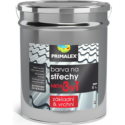 Primalex Metal 3v1 5L grafitová – Zboží Mobilmania