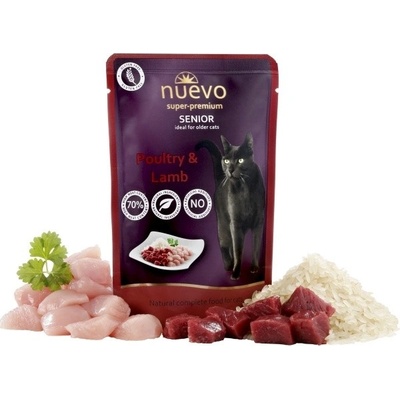 Nuevo senior drůbeží a jehněčí s rýží 24 x 85 g