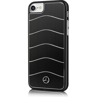 Mercedes-Benz Луксозен Алуминиев Калъф за iPhone SE 2022/2020 8/7, MERCEDES-BENZ Aluminium Case, Черен (MEHCP7CUSALBK)
