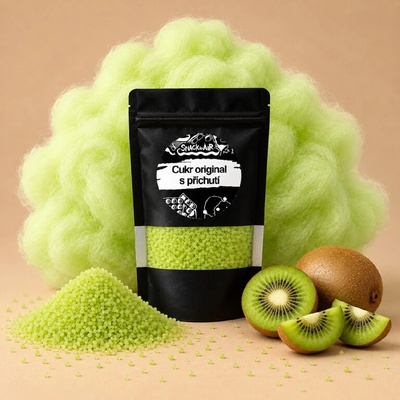 SnackAir Cukr Kiwi na cukrovou vatu a sladký popcorn 200 g