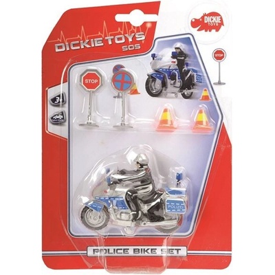 Dickie Policejní motocykl 9 cm s příslušenstvím
