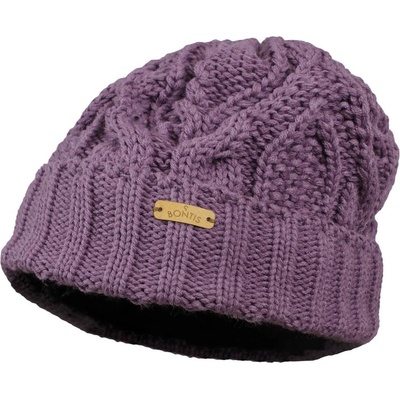 Bontis dámská zimní čepice s otočeným lemem Pudrově fialková