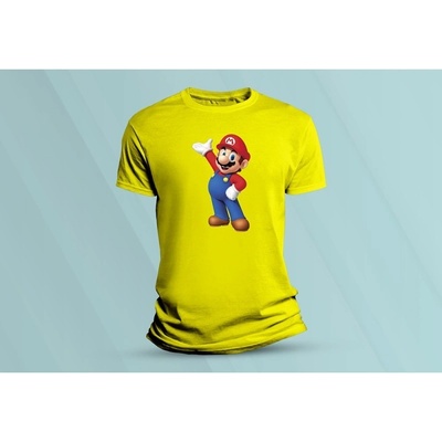 Sandratex dětské bavlněné tričko super mario 5 žlutá