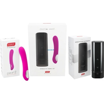Kiiroo Onyx+ a Pearl 2 párty set masturbátor a vibrátor