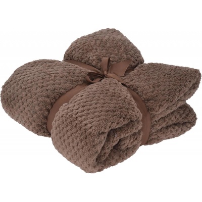 Homestyling Deka fleece Premium hnedá 130x170