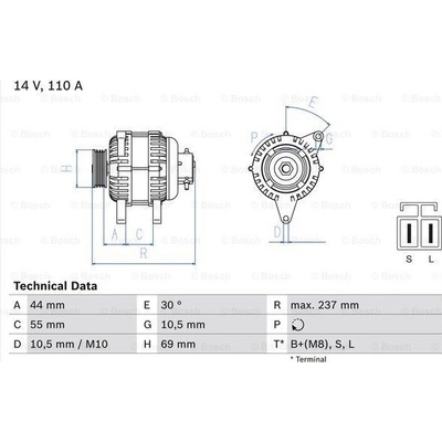 Alternátor BOSCH 0 986 080 640