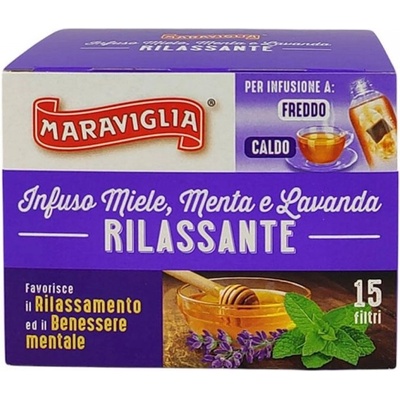 Maraviglia Rilassante чай от мед, мента и лавандула релакс кутия 15 пакетчета