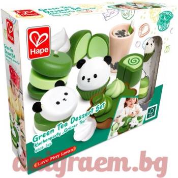 Image 1 of Hape Детски комплект Десерти от зелен чай, hape e3195 (h3195)